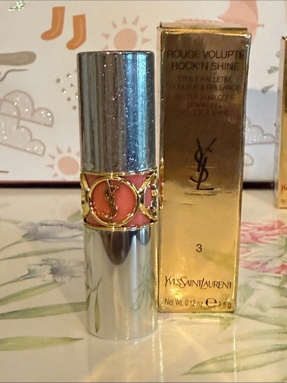 Yves Saint Laurent Rouge Volupté Rock'n Shine Lipstick — Shimmery Pink Coral